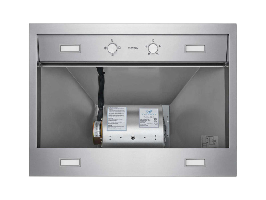 30 Inch Wall Mount Range Hood with 450/600 CFM Remote Blower - VICTORY Twister