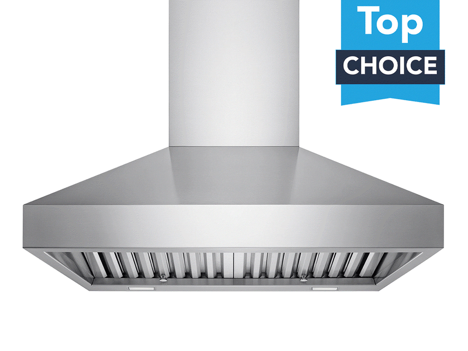 36 Inch 750 CFM Wall Mount Range Hood VICTORY Twister heavy-duty stainless steel with LED lighting and dishwasher-safe filters