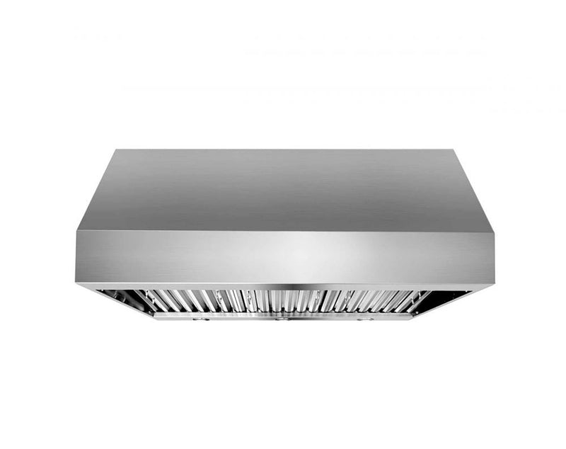 Full profile of the 42 Inch 1200 CFM Victory Venice, an all-metal under-cabinet range hood designed for high-heat cooking