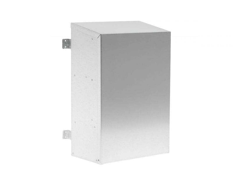 600 CFM outdoor wall blower attached to a building exterior