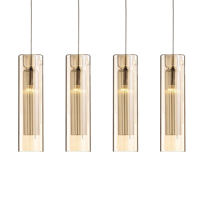 Cylindrical 4-Light Pendant Ceiling Fixture