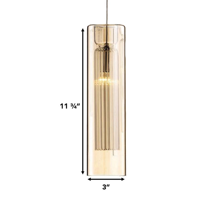Cylindrical 4-Light Pendant Ceiling Fixture