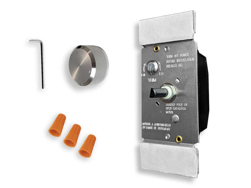 Dimmer for rotary knob units set with adjustable control knobs