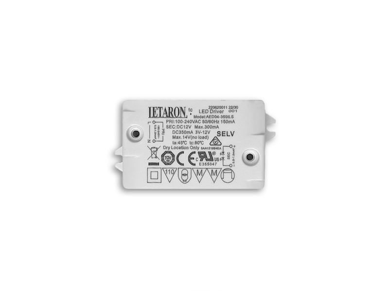 LED Driver AED04-350ILS device close-up on white background