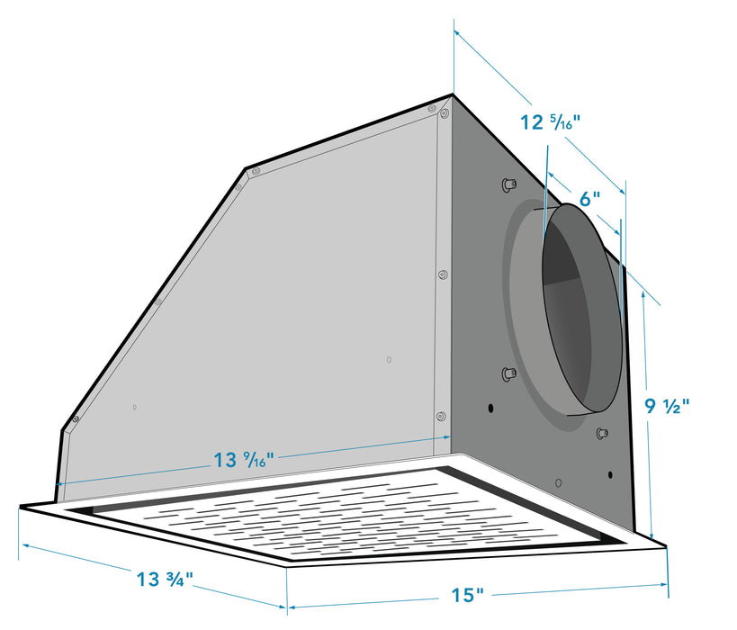 6 Inch Duct Recirculation Ceiling Kit for Range Hoods