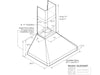 Victory Elegant 600 CFM wall mounted chimney range hood