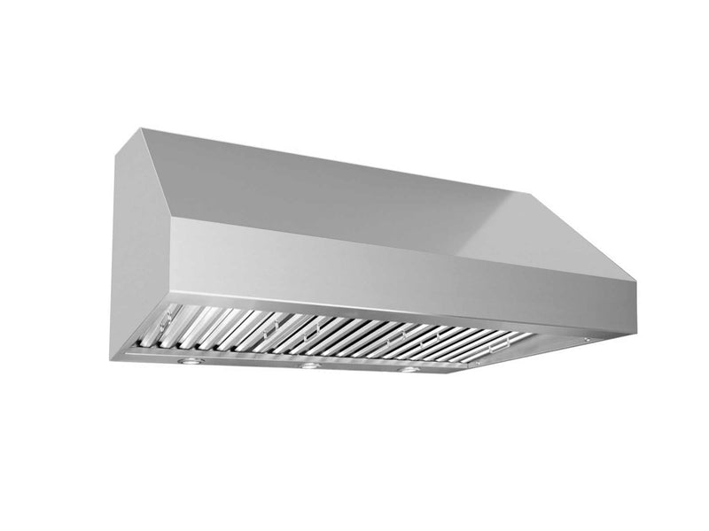 Professional 36 Inch 1200 CFM under cabinet range hood featuring heavy-duty stainless steel baffle filters and LED lighting