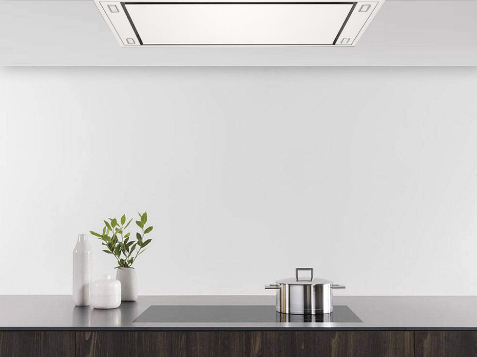 White 900 CFM Flush Ceiling Mount Range Hood  - VICTORY Horizon