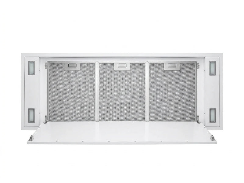 White 900 CFM Flush Ceiling Mount Range Hood  - VICTORY Horizon