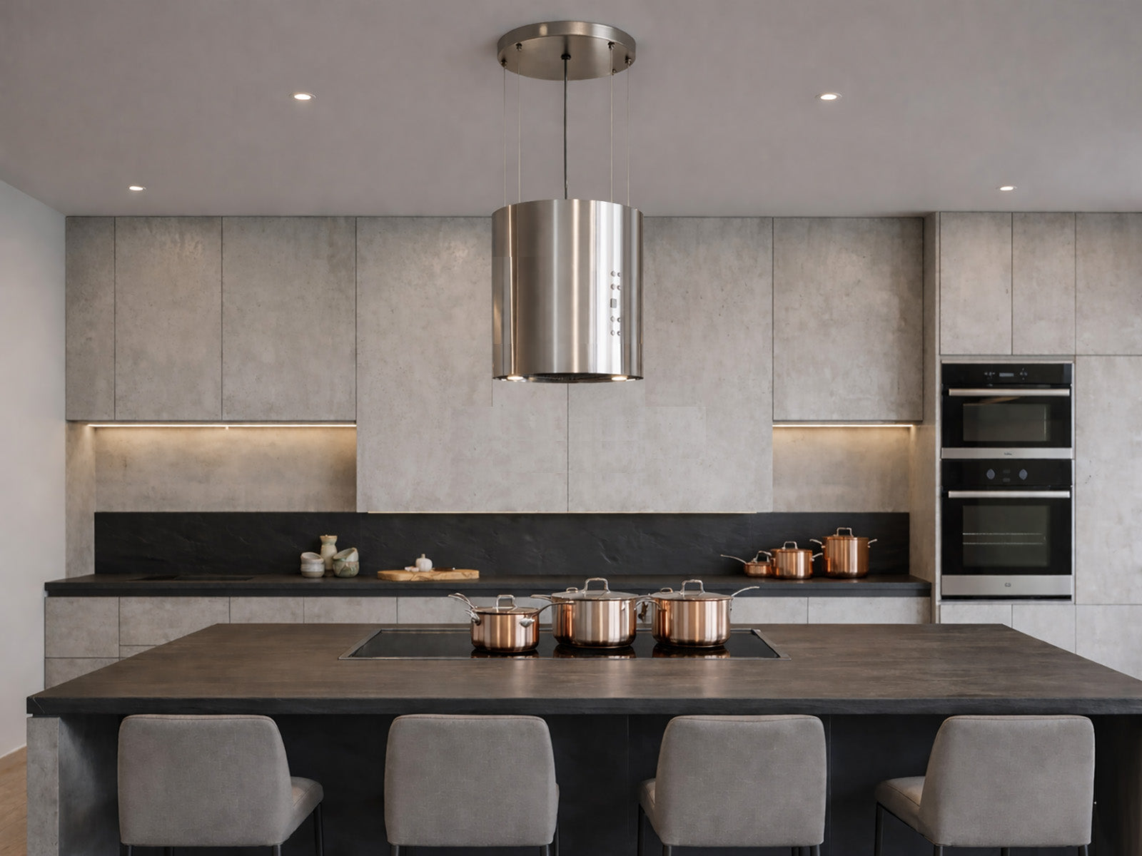 ペンダントランプ　Hytte （ヒュッテ） Ductless Range Hood - Island Mount - VICTORY Jupiter | Powerful