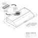 36 inch under cabinet range hood 600 cfm