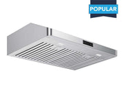 30 Inch 600 CFM Under Cabinet Range Hood with stainless steel finish and touch controls