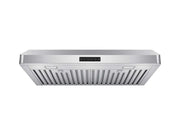 Sleek stainless steel Victory Luna under cabinet hood featuring a digital touch control panel and bright LED task lighting for a modern kitchen upgrade