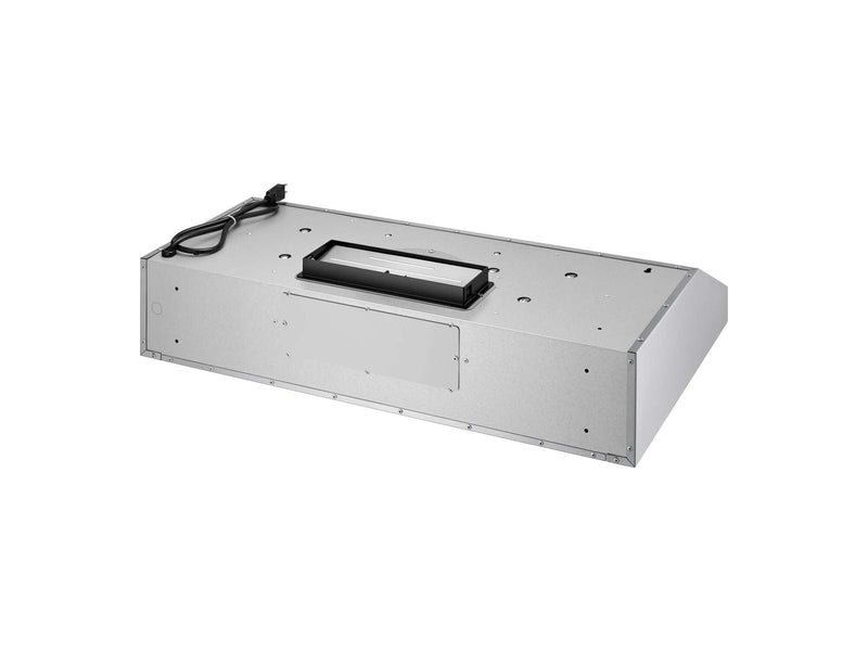 Top perspective of the VICTORY Luna showing the 3.5" x 10" rectangular exhaust transition, designed for versatile rear or top-vented installations