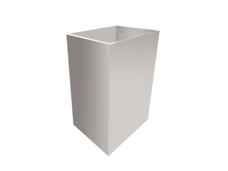 Duct cover extension for Twister-MAX-Island model kitchen island hood