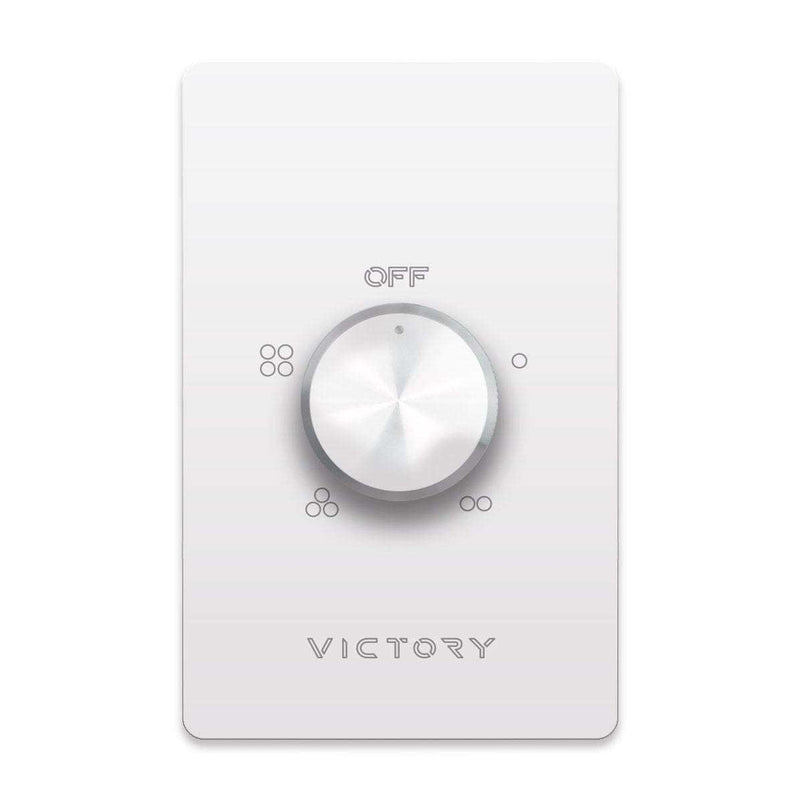 Single wall switch full set installed on white wall