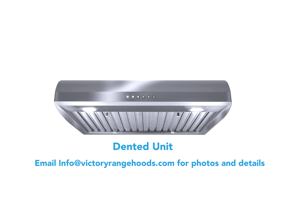 (Dented) 30 Inch Under Cabinet Range Hood 900 CFM - Victory PS17