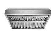 60 Inch 2300 CFM BBQ Range Hood Victory Prestige with dishwasher-safe baffle filters and a built-in grease tray