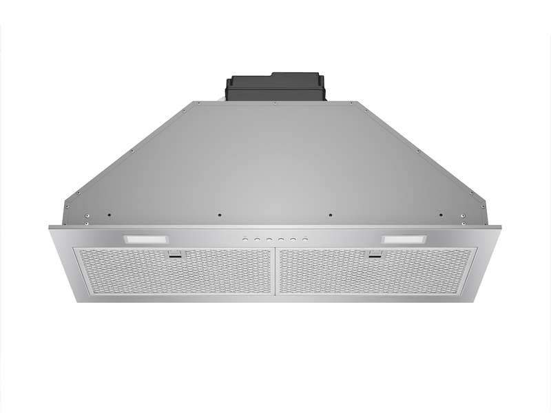30 Inch 600 CFM Range Hood Insert sleek stainless steel flush mount with dual motor and LED lighting