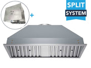 36 inch stainless steel range hood insert with dimmable LED lights and remote blower