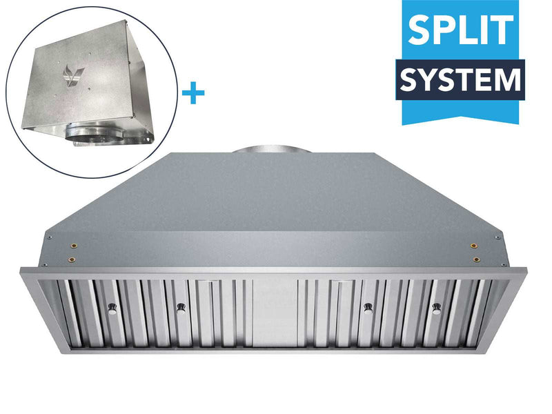 36 inch stainless steel range hood insert with dimmable LED lights and remote blower