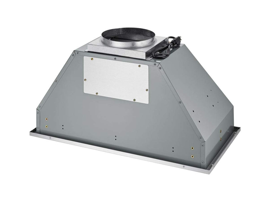 rear vent option for insert range hood
