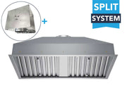 36 inch range hood insert with remote blower and stainless steel filters for efficient kitchen ventilation