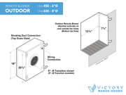 VICTORY Q5 transition piece showing the duct connection collar for a secure 8-inch or 10-inch ventilation attachment