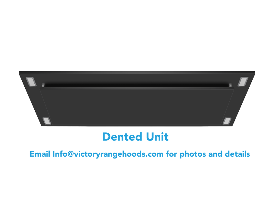 (Dented) 600 CFM Black Flush Ceiling Mount Range Hood - VICTORY Sunset
