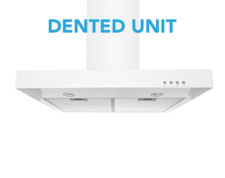 (Dented) White Wall Mount Range Hood 30 Inch - Victory SV400Z