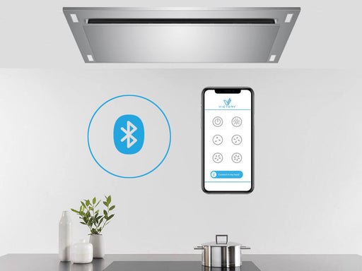 wireless flush ceiling mount range hood