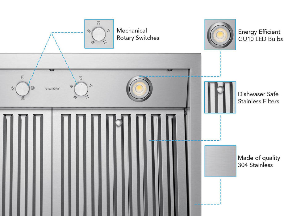 wall mount range hood 1000 CFM chimney hood