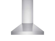 Front view of the VICTORY Twister wall mount range hood with an adjustable 304 stainless steel chimney duct cover