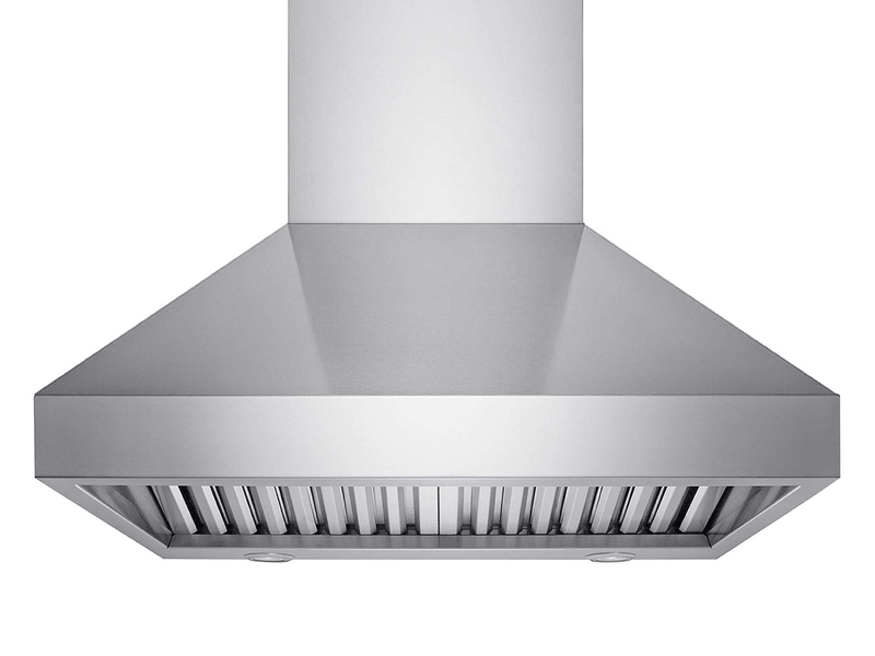 42 Inch 1200 CFM Wall Mount Victory TwisterMAX stainless steel range hood with LED lights and dishwasher-safe filters