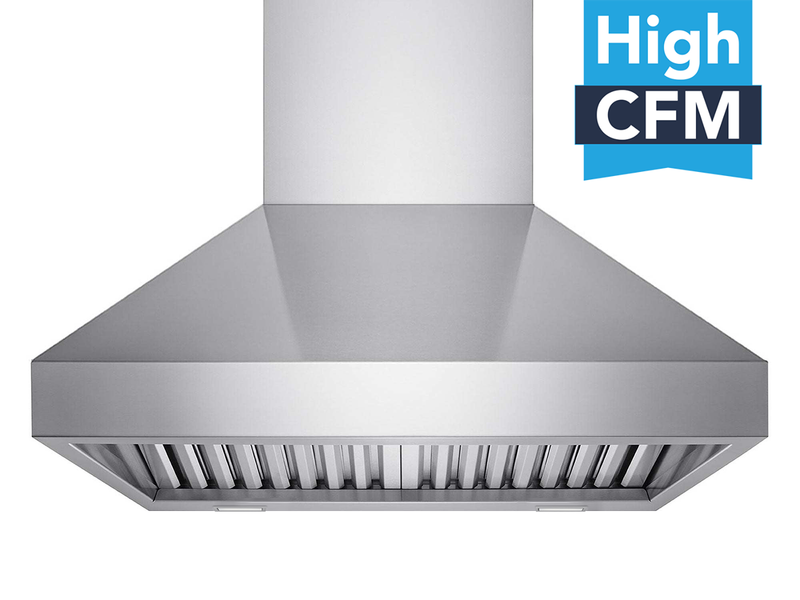36 Inch Wall Mount Range Hood with 1200 CFM Remote Blower - VICTORY TwisterMAX