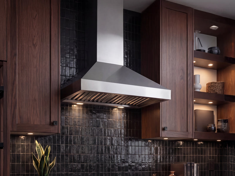 36 Inch Wall Mount Range Hood with 450/600 CFM Remote Blower - VICTORY Twister
