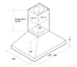 42 Inch Island Range Hood Dimensions Diagram