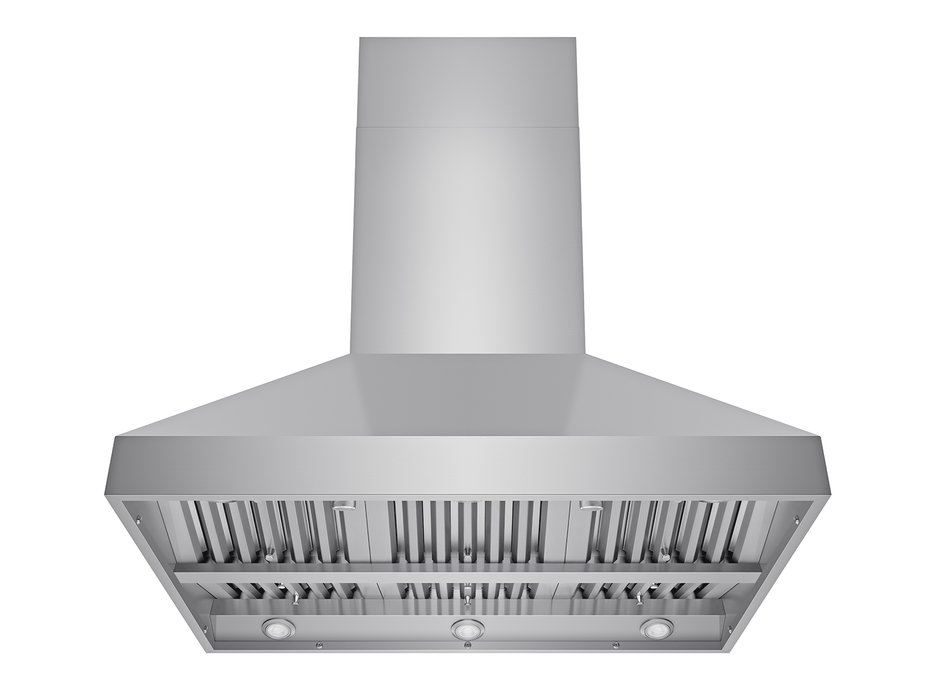 36 Inch Island Range Hood with 1200 CFM blower and stainless steel filters