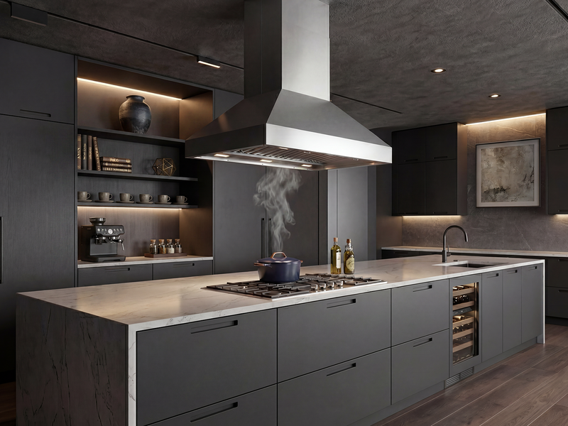42 Inch Island Range Hood 1200 CFM - VICTORY Twister MAX Island