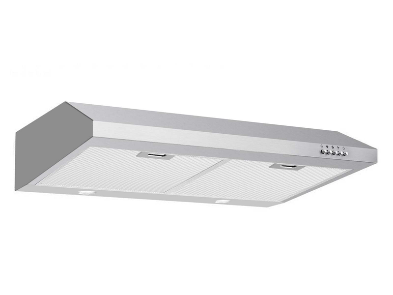 30 inch under cabinet range hood with 350 CFM motor and LED lights