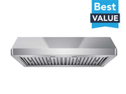 30 Inch 900 CFM under cabinet range hood with 22-inch deep capture area and heavy-duty mechanical switches