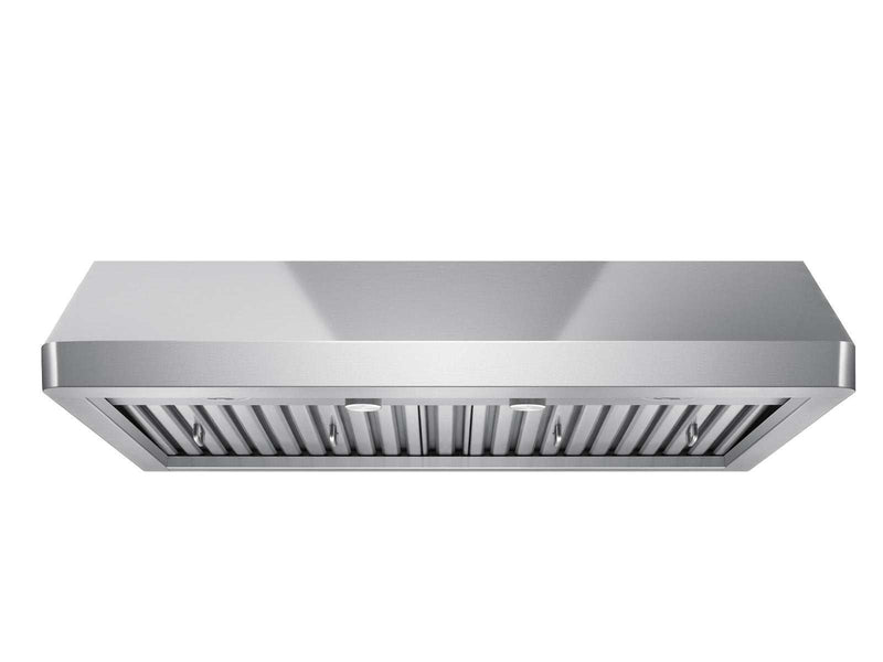 42 Inch 900 CFM Under Cabinet Range Hood in stainless steel with double blower and dishwasher-safe filters