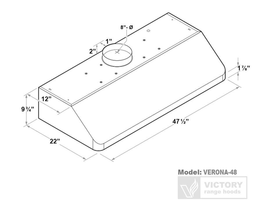 48" Under Cabinet Range Hood Dimensions