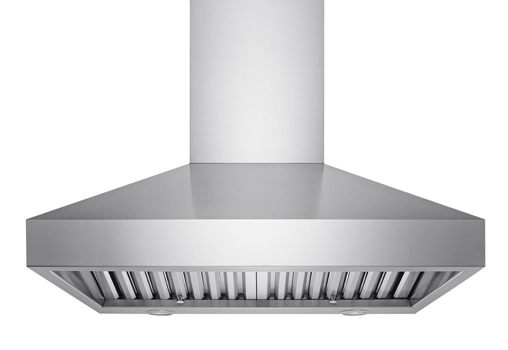 Twister 48" wall mount range hood with stainless steel filters chimney style