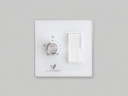 Victory Horizon range hood control set featuring a premium glass wall switch and a handheld remote control