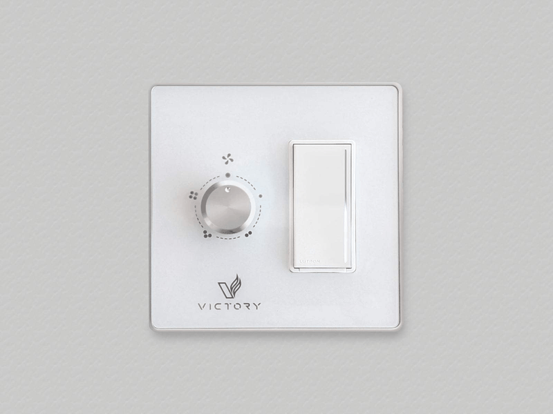 Victory Horizon range hood control set featuring a premium glass wall switch and a handheld remote control