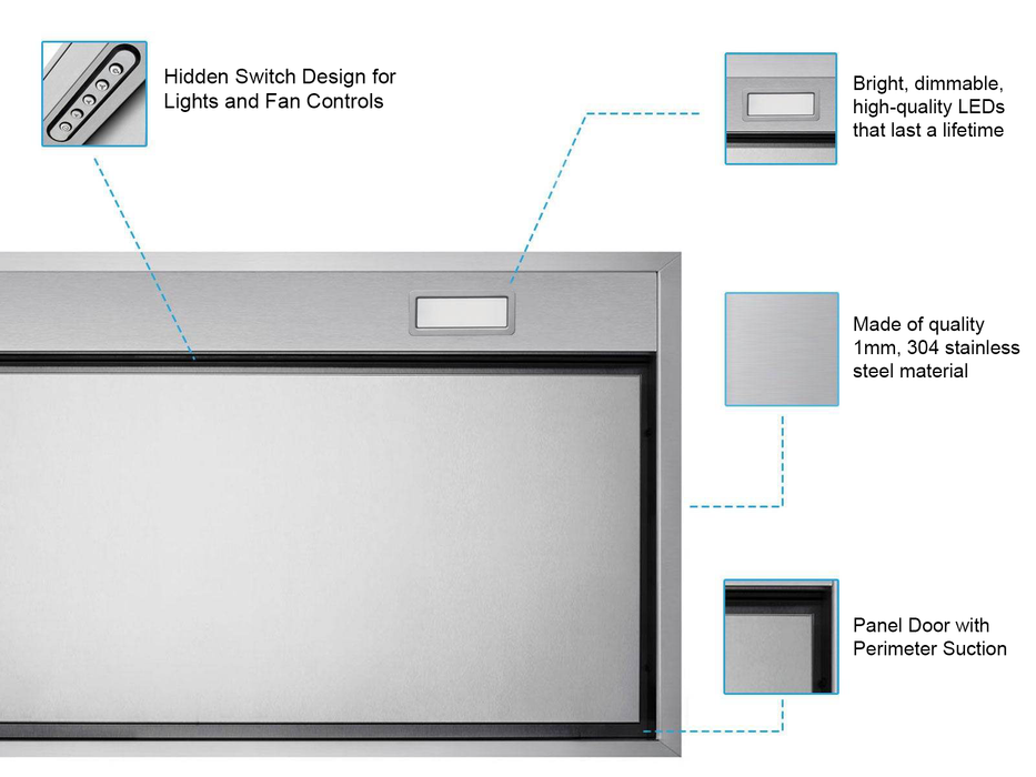 30 Inch 700 CFM Range Hood Insert - VICTORY X2
