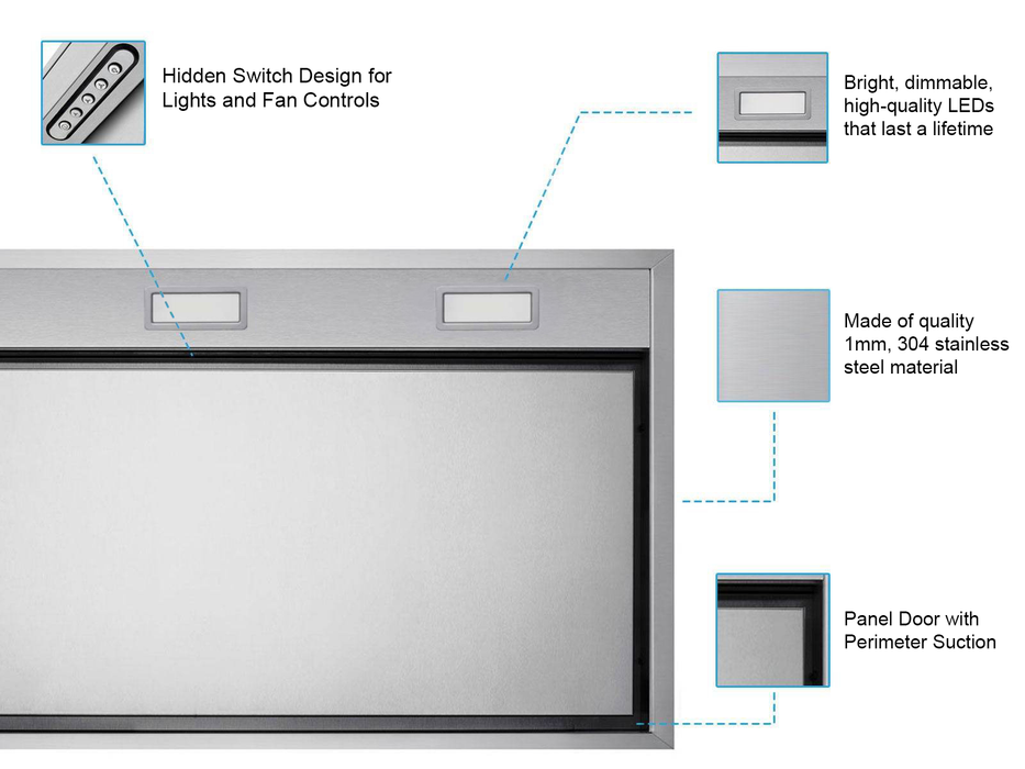 36 Inch 700 CFM Range Hood Insert - VICTORY X2