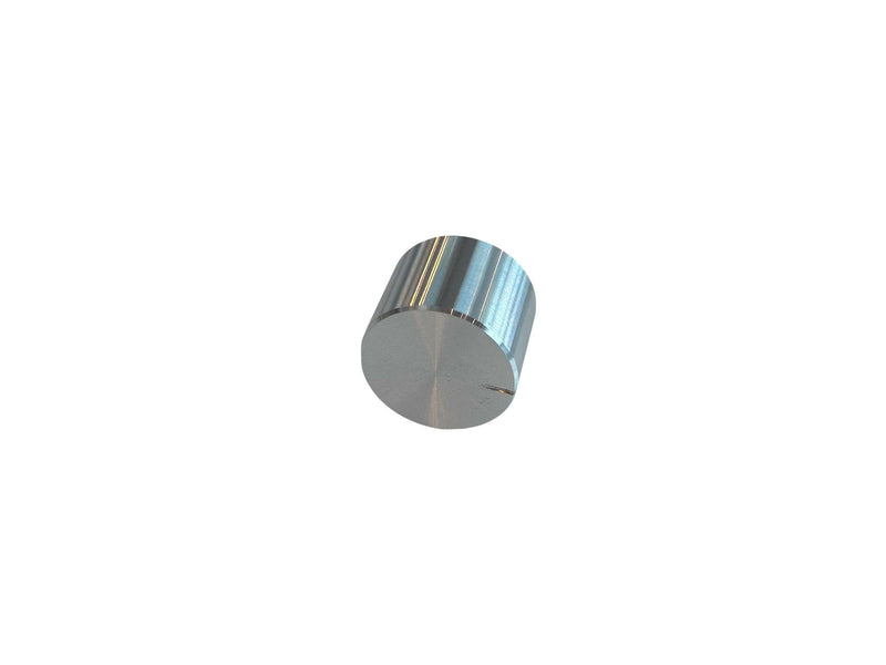 Plastic rotary knob with smooth surface and central indicator line