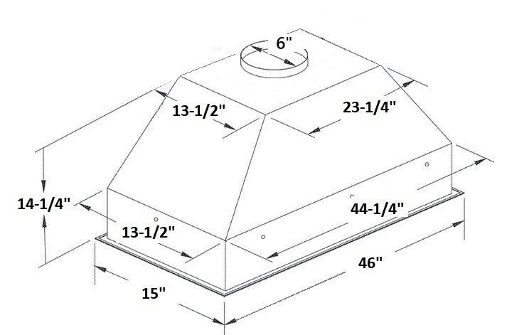 48 Inch Kitchen Range Hood Insert - Victory Q2
